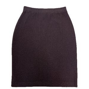 St John Collection Sz 2 Santana Knit Pencil Skirt Espresso Brown Wool Blend NEW